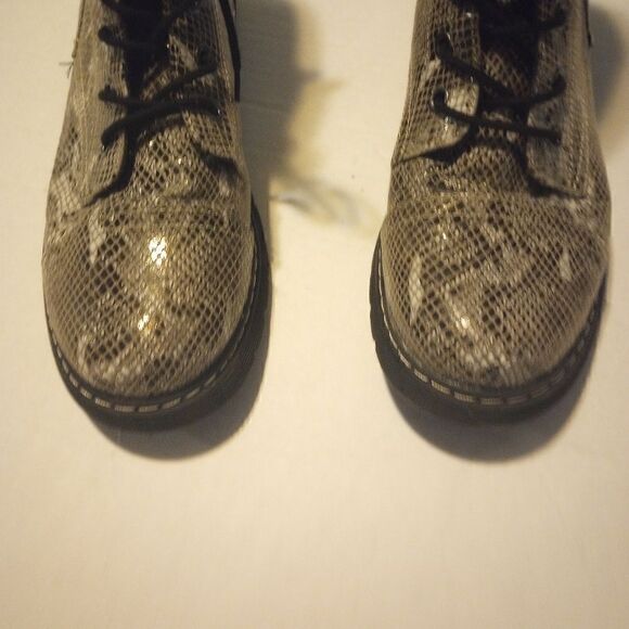 Arizona snake print combat boots with ankle zipper - Picture 3 of 11